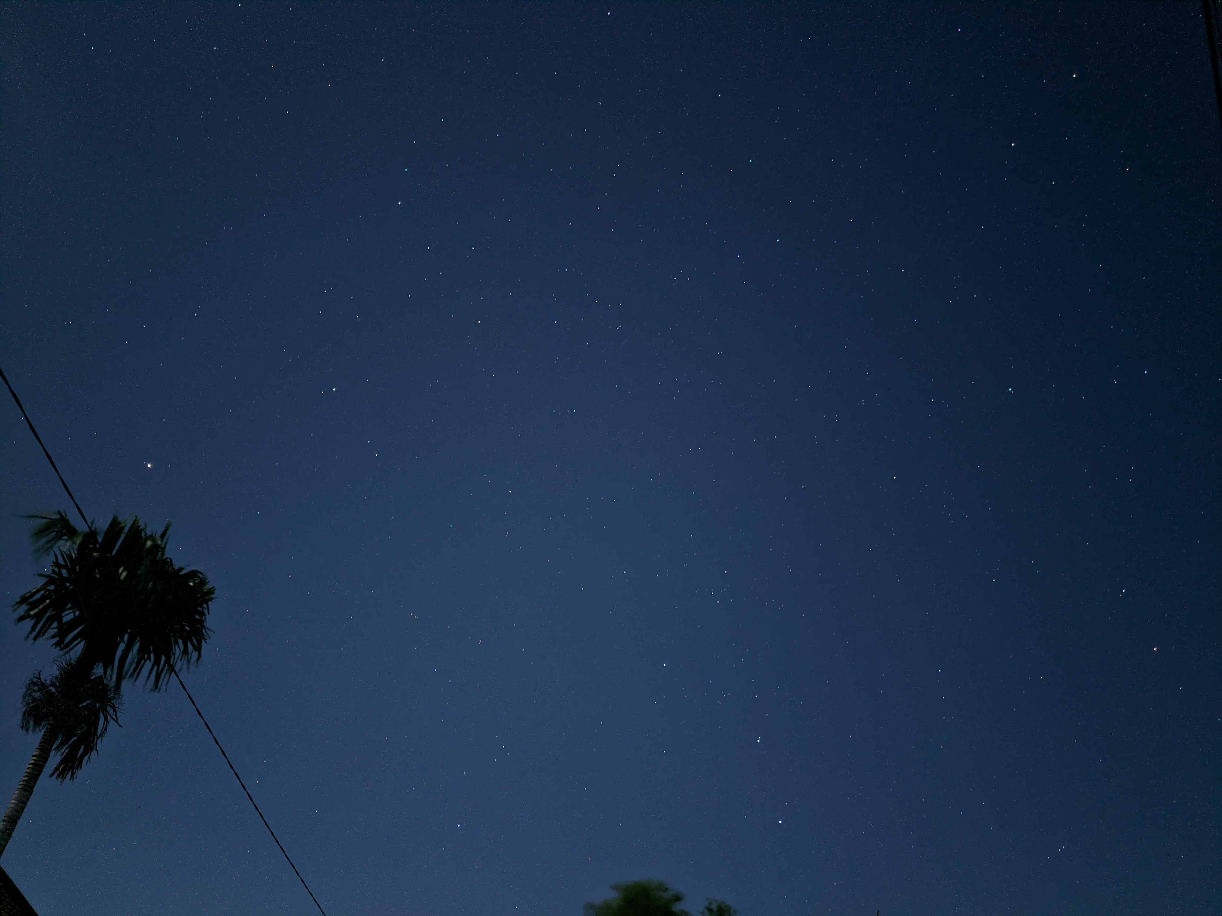 Stars over landscape